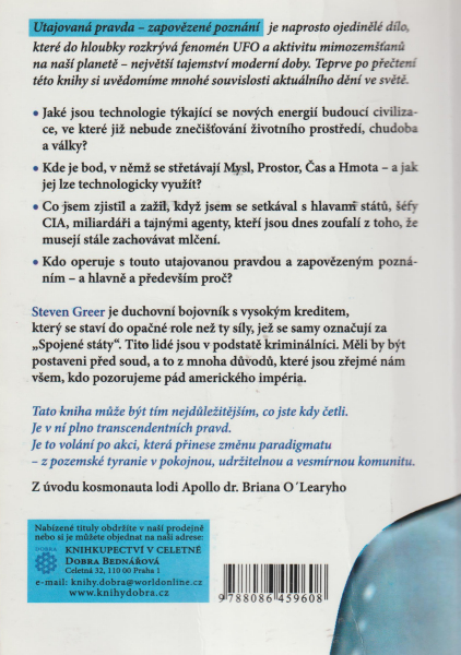 Greer, Steven M.: UTAJOVANÁ PRAVDA - ZAPOVĚZENÉ POZNÁNÍ