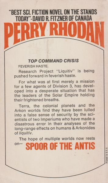 Voltz, William: SPOOR OF THE ANTIS