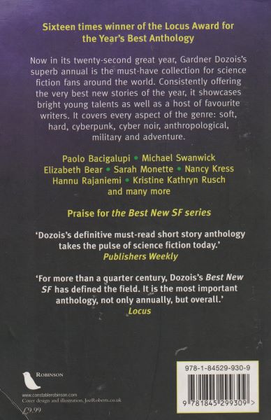 anthology: THE MAMMOTH BOOK OF BEST NEW SF 22