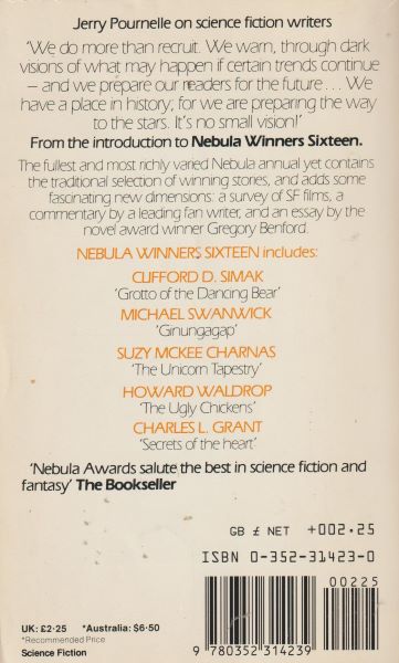 anthology: NEBULA WINNERS SIXTEEN