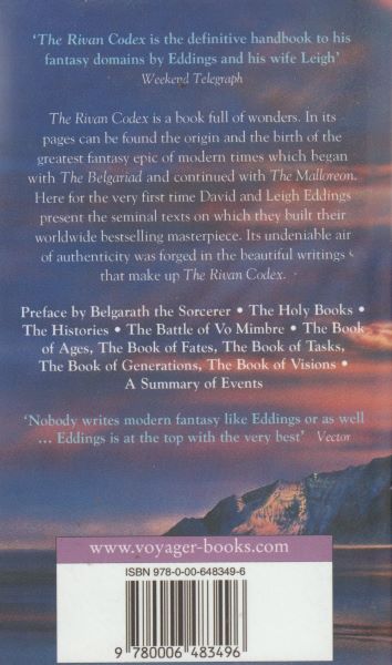 Eddings, David: THE RIVAN CODEX