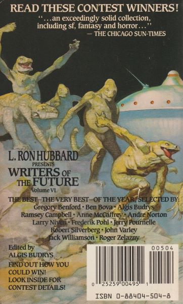 anthology: L.RON HUBBARD PRESENTS WRITERS OF THE FUTURE, Volume VI