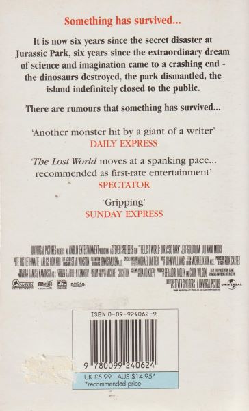 Crichton, Michael: THE  LOST WORLD