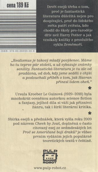 LeGuin, Ursula: PROČ ČÍST FANTASY