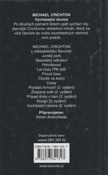 Crichton, Michael: VYCHÁZEJÍCÍ SLUNCE