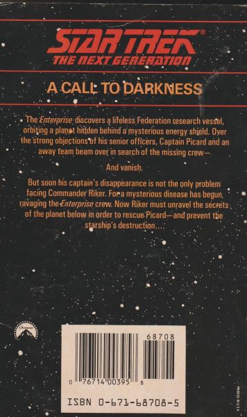 Friedman, M.J.: A CALL TO DARKNESS