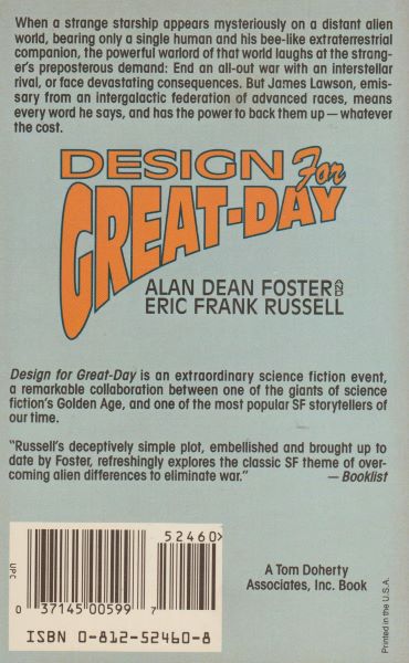Foster, Alan D.: DESIGN FOR GREAT-DAY