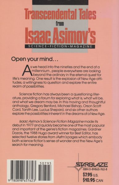 anthology: TRANSCENDENTAL TALES FROM ISAAC ASIMOV´S SCIENCE FICTION MAGAZINE
