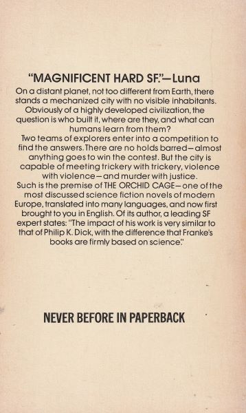 Franke, Herbert W.: ORCHID CAGE