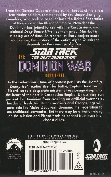 Vornholt, John: THE DOMINION WAR 3 -TUNNEL THROUGH THE STARS