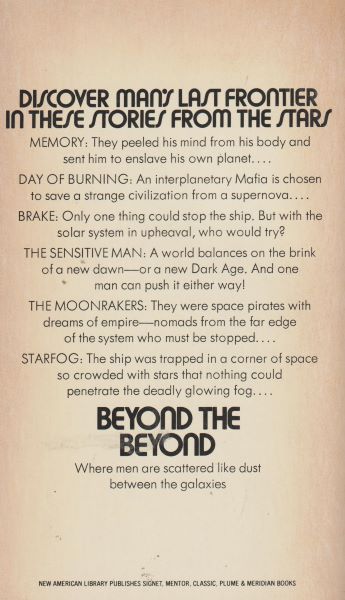 Anderson, Poul: BEYOND THE BEYOND