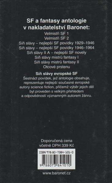 antologie: SÍŇ SLÁVY EVROPSKÉ SF