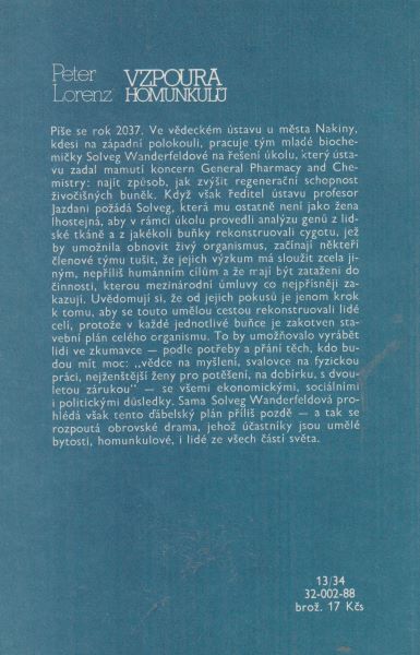 Lorenz, Peter: VZPOURA HOMUNKULŮ