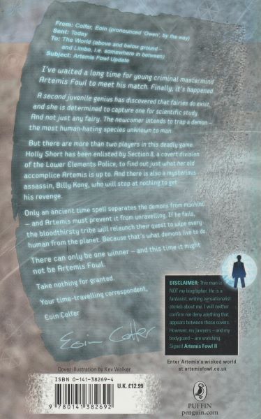 Colfer, Eoin: ARTEMIS FOWL AND THE LOST COLONY