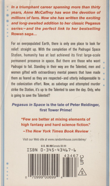 McCaffrey, Anne: PEGASUS IN SPACE