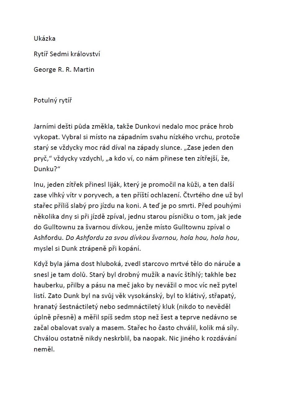 Martin, G.R.R.: RYTÍŘ SEDMI KRÁLOVSTVÍ